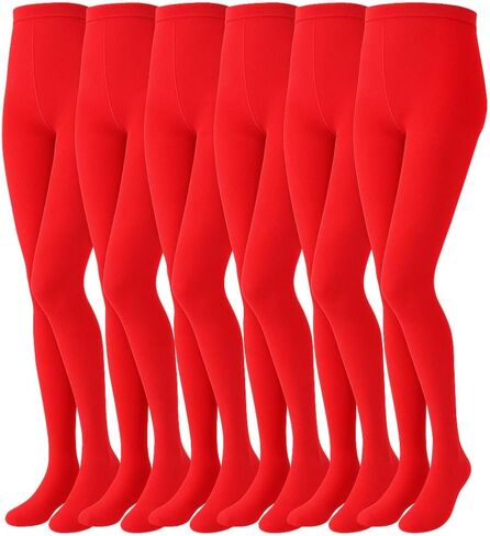 Girls Fancy Tights, 6 Pairs, 100% Nylon, Made in Taiwan in Saudi Arabia