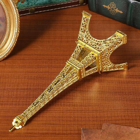 Vintage Eiffel Tower Model, Golden Zinc Alloy Architecture Statue 7 Inches, Mini French Building Centerpieces Table Cake Topper Party Decor in Saudi Arabia