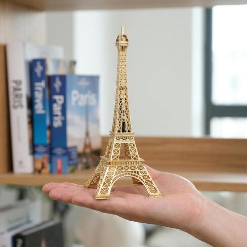 Vintage Eiffel Tower Model, Golden Zinc Alloy Architecture Statue 7 Inches, Mini French Building Centerpieces Table Cake Topper Party Decor in Saudi Arabia