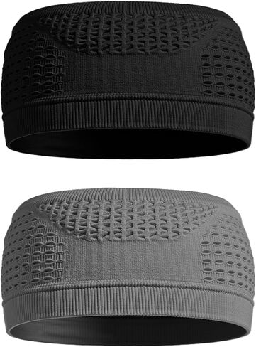 Lightweight & Breathable& 4-Way Stretch Running Sweatband for Women Men,Ventilated Holes Sports Headband for Summer Spring in Saudi Arabia