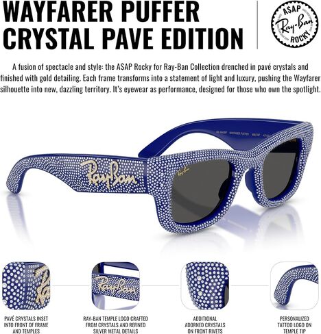 Ray-Ban Unisex A$ap Rocky Rx3927v Wired Metal Collection Rectangular Prescription Eyewear Frames in Kuwait