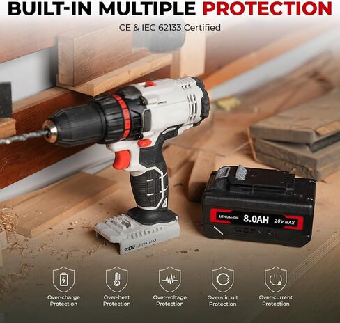 CEENR PCC685L 8.0Ah Lithium Battery Replacement for Porter Cable Battery Compatible with Porter Cable 20V Cordless Power Tools in Saudi Arabia