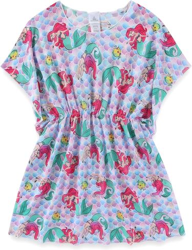 Disney Princess Cinderella Belle Ariel Jasmine Moana Minnie Mouse Girls Swim Cover-Up for Toddler and Big Kids in Saudi Arabia