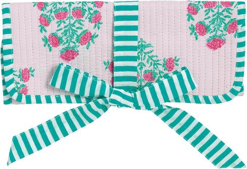 Mud Pie Women's Blush Block Print Jewelry Roll in Kuwait