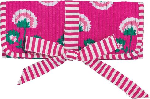 Mud Pie Women's Blush Block Print Jewelry Roll in Kuwait
