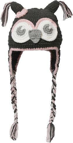 Handmade Knit Owl Bird Hat Crochet Tassel Eyes Ears Braid Earflap Beanie Cap in Kuwait