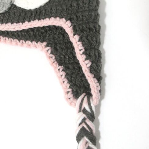 Handmade Knit Owl Bird Hat Crochet Tassel Eyes Ears Braid Earflap Beanie Cap in Kuwait