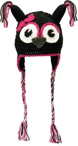 Handmade Knit Owl Bird Hat Crochet Tassel Eyes Ears Braid Earflap Beanie Cap in Kuwait