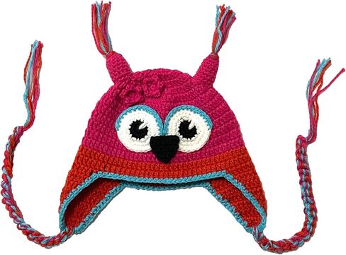 Handmade Knit Owl Bird Hat Crochet Tassel Eyes Ears Braid Earflap Beanie Cap in Kuwait