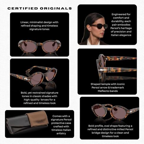 Persol LORIS PO3378S Oval Shape Sunglasses With Official Eyewear Kit in Kuwait