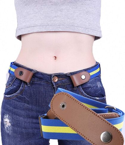 No Buckle Jeans Belt Adjustable Invisible Elastic Stretch Waist belts for Men/Women in Kuwait