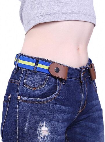 No Buckle Jeans Belt Adjustable Invisible Elastic Stretch Waist belts for Men/Women in Kuwait