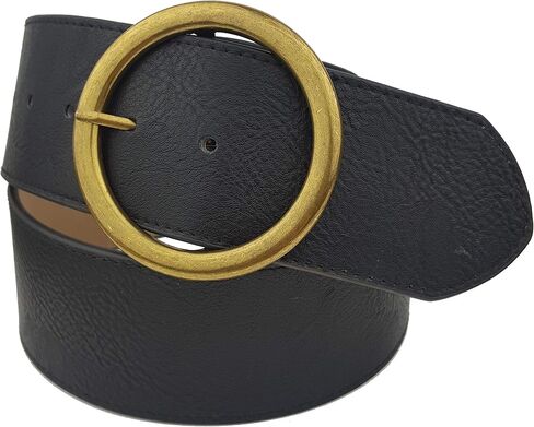 Wide Belt with Round Buckle in Kuwait