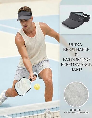Acozycoo Sports Sun Visors for Women Men, Hard Brim UV Protection Visor Hat, Cooling Cap for Golf Tennis Running in Saudi Arabia