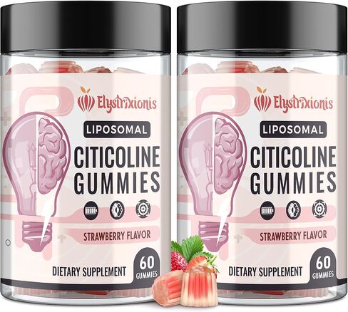 Citicoline Supplement, CDP Choline, Brain Supplement for Memory and Focus | Cognitive Function & Energy Improvement | Citicoline 1000mg Plus Lion's Mane Extract 500mg per Serving (60 Count) in Saudi Arabia