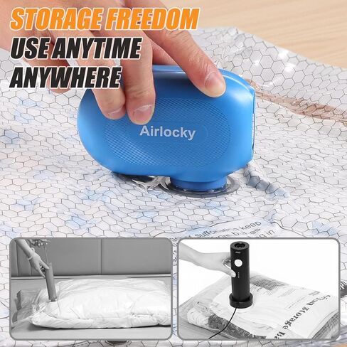 Travel Vacuum Storage Bags with Pump, 16 Pack Carry-on Compression Packing Bags + Portable Electric Pump, 80% Space Saver of Clothes, Vacuum Seal Bags for Clothing Travel Luggage in Kuwait