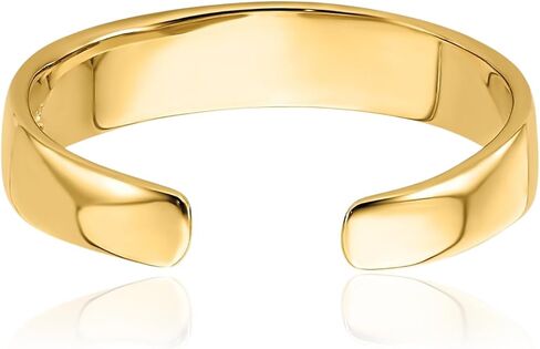IceCarats 14K Solid Yellow Gold Adjustable Toe Ring Polished For Her For Him in Kuwait