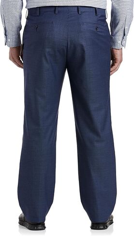 Oak Hill Premium by DXL Men's Big and Tall Sharkskin Suit Pants Navy 44 x 30 in Kuwait