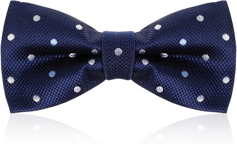 Boys Polka Dot Bow Ties, Pre-Tied Clip On Bowties For Kids, Adjustable School Party Wedding Celebration Accessories, Classic Design in Kuwait