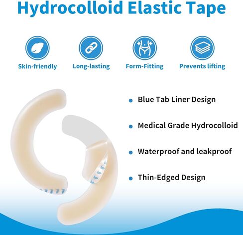 60 PCS Enhanced Ostomy Barrier Strips, Medical Hydrocolloid ostomy supplies, Skin Adhesive Barrier Strips for Colostomy Bags ileostomy supplies, Contains no latex, Great for sensitive skin and seniors in Saudi Arabia