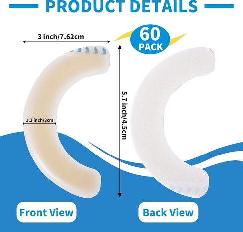 60 PCS Enhanced Ostomy Barrier Strips, Medical Hydrocolloid ostomy supplies, Skin Adhesive Barrier Strips for Colostomy Bags ileostomy supplies, Contains no latex, Great for sensitive skin and seniors in Saudi Arabia