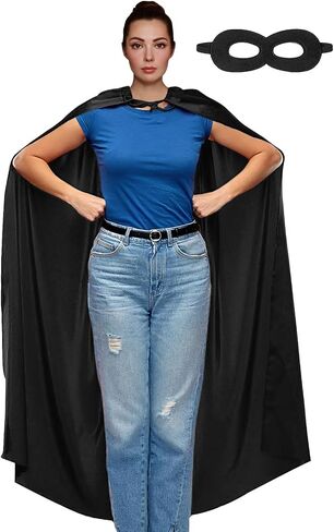 Adult Superhero Capes & Mask Set - Halloween Vampire Costumes Adult Cape Superhero Party Cape in Kuwait