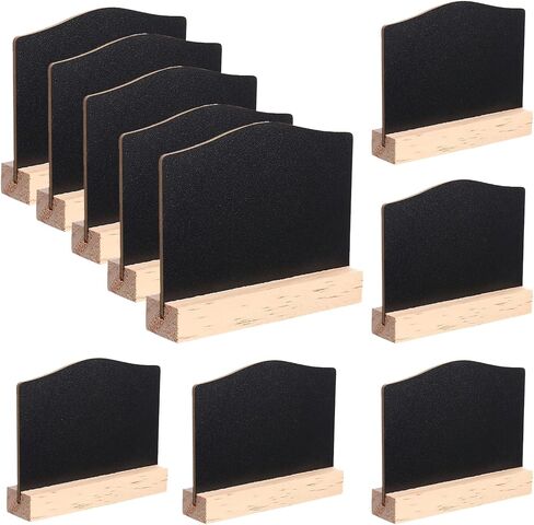 Mini Chalkboard Signs with Stand (10-Pack) – 3x3.9 Inch Double Sided Small Chalkboard Signs for Food, Vendor Booth, Party Decor, Craft Fair Display, Table Decorations & Events in Saudi Arabia