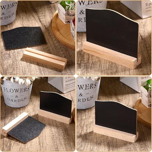Mini Chalkboard Signs with Stand (10-Pack) – 3x3.9 Inch Double Sided Small Chalkboard Signs for Food, Vendor Booth, Party Decor, Craft Fair Display, Table Decorations & Events in Saudi Arabia