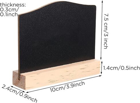Mini Chalkboard Signs with Stand (10-Pack) – 3x3.9 Inch Double Sided Small Chalkboard Signs for Food, Vendor Booth, Party Decor, Craft Fair Display, Table Decorations & Events in Saudi Arabia
