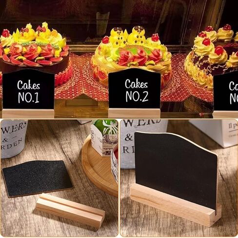 Mini Chalkboard Signs with Stand (10-Pack) – 3x3.9 Inch Double Sided Small Chalkboard Signs for Food, Vendor Booth, Party Decor, Craft Fair Display, Table Decorations & Events in Saudi Arabia