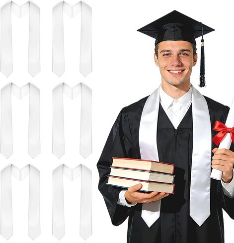 Graduation Stole, 6 Pcs Unisex Adult Graduation Sash Bulk, Graduations Stole for Class of 2026 Graduations Gifts in Saudi Arabia