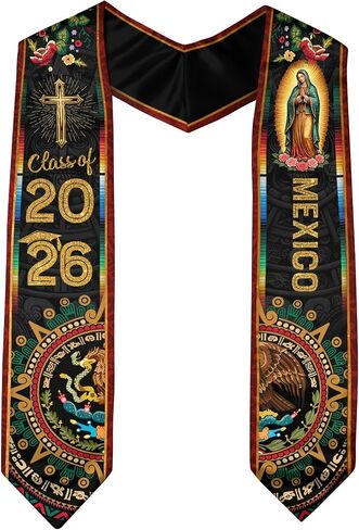 Graduation Stole Mexican, Estolas De Graduacion, Class Of 2026, Mexican Graduation Sash, Cross Graduate Stole in Saudi Arabia