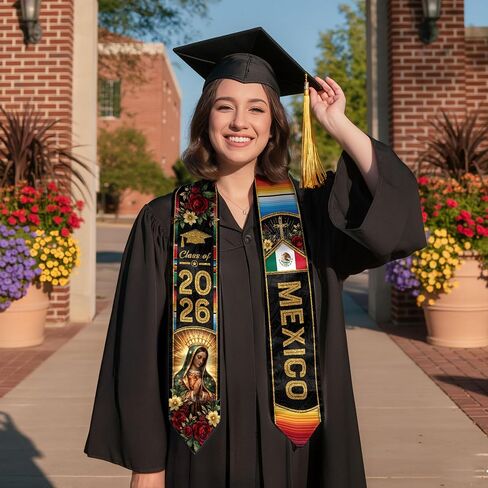 Graduation Stole Mexican, Estolas De Graduacion, Class Of 2026, Mexican Graduation Sash, Cross Graduate Stole in Saudi Arabia