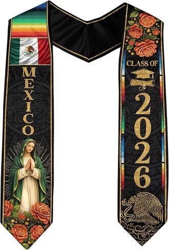Graduation Stole Mexican, Estolas De Graduacion, Class Of 2026, Mexican Graduation Sash, Cross Graduate Stole in Saudi Arabia