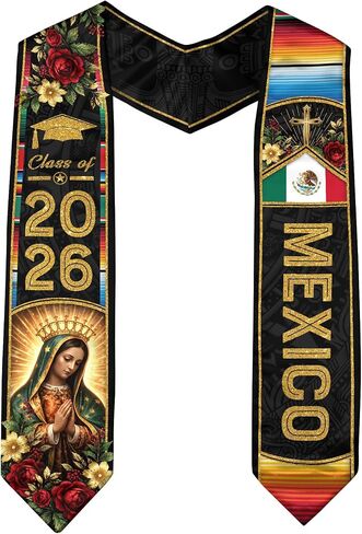 Graduation Stole Mexican, Estolas De Graduacion, Class Of 2026, Mexican Graduation Sash, Cross Graduate Stole in Saudi Arabia