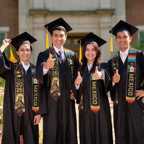 Graduation Stole Mexican, Estolas De Graduacion, Class Of 2026, Mexican Graduation Sash, Cross Graduate Stole in Saudi Arabia