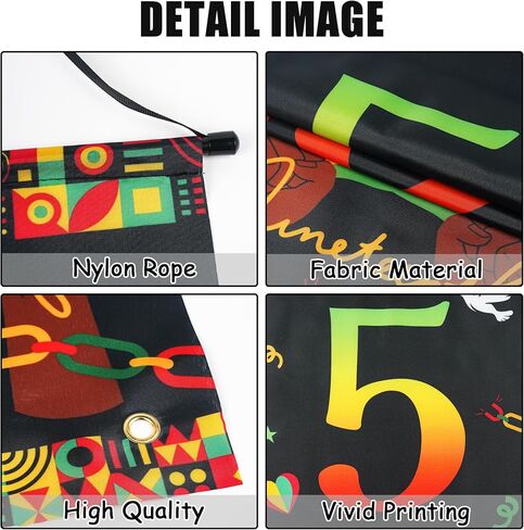 Juneteenth Decorations Party Door Banner - 3pcs Black June 19th Since 1865 Freedom Day Decoration with Door Cover, Juneteenth African American Independence Day Party Supplies in Saudi Arabia
