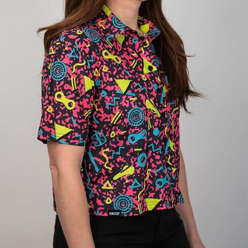Handup Women's Cropped Button Up FlexGRID Shirt in Saudi Arabia