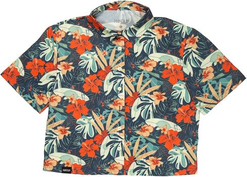 Handup Women's Cropped Button Up FlexGRID Shirt in Saudi Arabia