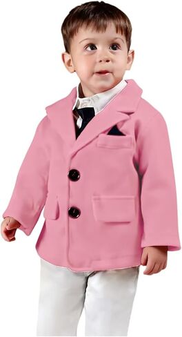 ORBITRAY 2-14 Years Wool Blended Notch Lapel Coat First Communion Jacket Coats for Boys Fall Coat Winter Dinner Dress Blazers in Saudi Arabia
