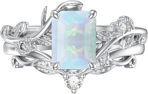 Natural Moss Agate Ring for Women 925 Sterling Silver Pear/Oval/Kite/Heart/Hexagon/Emerald/Coffin Cut Green Leaf Moss Agate Engagement Ring Promise Bridal Set Anniversary Birthday Jewelry Gifts in Kuwait