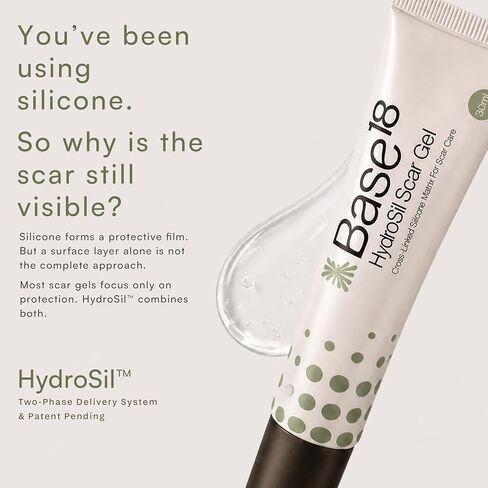HydroSil Scar Gel 30ml | 7 Actives in Silicone with Niacinamide, Ectoin & Madecassoside | Quick-Drying Silicone Gel for Surgical, Acne, Keloid & Hypertrophic Scars | Face & Body in Kuwait