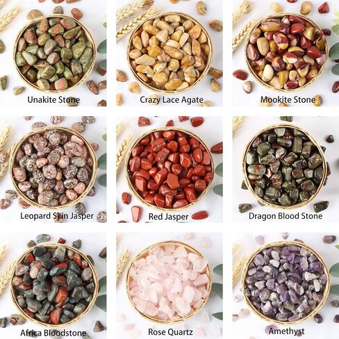 SMQ African Blood Stone Crystal Tumbled Chips Stone,Natural Gemstones Crushed Irregular Polished Healing Crystal Stones for Jewelry Making Home Flower Pot Fish Tank Decoration,1 lb in Saudi Arabia