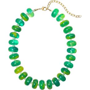 Chunky Bead Necklace for Women,Stone & Oversized Beaded Necklaces,Bold Statement Chain,Large Beads Necklace, Fashion Jewelry for Spring Summer Gifts in Saudi Arabia