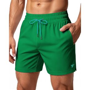 5 Inches Men Swim Trunks with Mesh Lining and Quick Dry Pockets for Board Beach Gym Running in Saudi Arabia