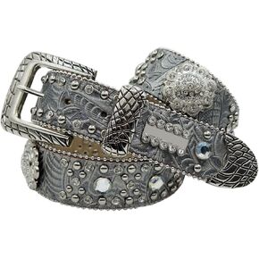 Belts for Men Women,Rhinestone Bling Belt Alloy Pin Buckle Western Ladies Jeans Luxury Fashion Belt in Saudi Arabia