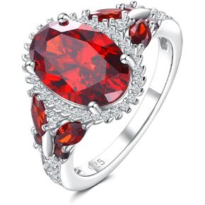 925 Sterling Silver Big Oval Engagement Ring for Women Butterfly Birthstone Halo Rings Birthday Cocktail Anniversary Jewelry(with Gift Box) in Saudi Arabia