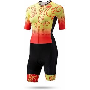 CYTSH Women's Triathlon-Suit Cycling Suit Short Sleeve One-Piece Tri-Suit - Padded Quick-Drying Slimming For Running Cycling in Saudi Arabia