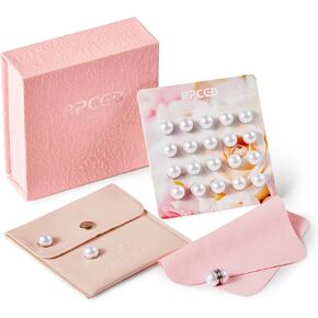 20 Pairs Magnetic Pearl Veil Weights, Double-Sided Invisible Veil and Dress Weights for Bridal Wedding, Strong Hold No-Sew Skirt Hem Magnets with Non-Damaging Electroplated Base for Brides in Saudi Arabia