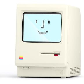 UNEEDE Maclock Retro Desk Clock, 1984 W-8 Computer Inspired Pixel Display Rechargeable Desk Clock, Multi-Alarm, Calendar, Temperature, Dimmable, Unique Retro Tech Gift for Office Bedroom Night Light in Saudi Arabia